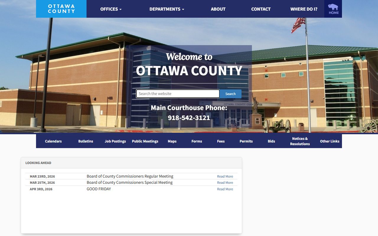Ottawa County government website for divorce decree records access